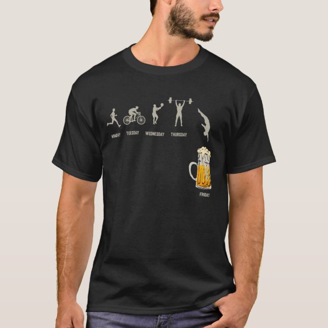 Beer Week Athlete Beer Drinking Sport T-Shirt (Front)