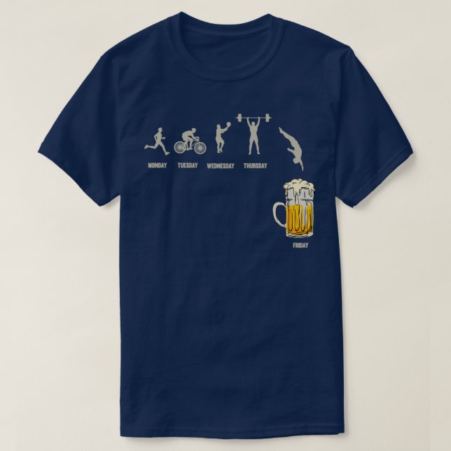 Beer Week Athlete Beer Drinking Sport T-Shirt (Design Front)