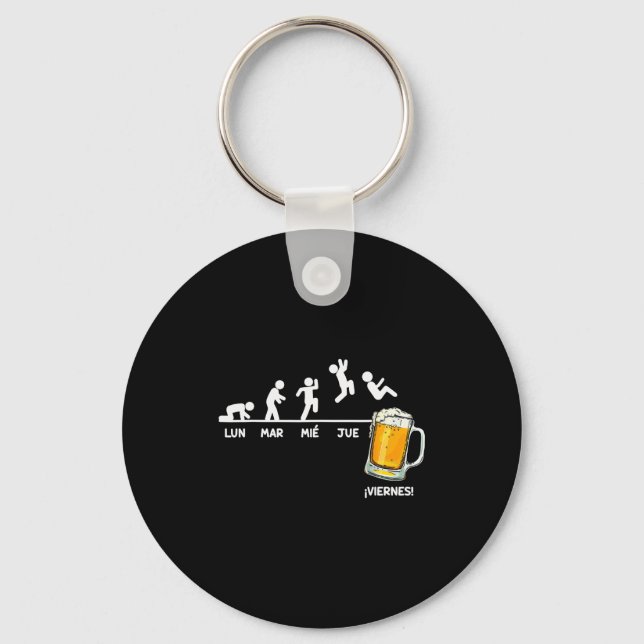 Beer Week Friday Weekend Beer Gift  Key Ring (Front)