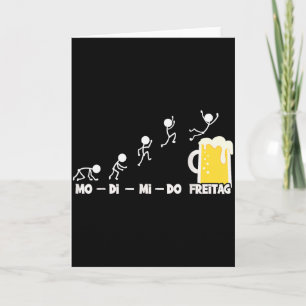 Beer Week Monday Friday Weekend Funny Beer Fan Bee Card