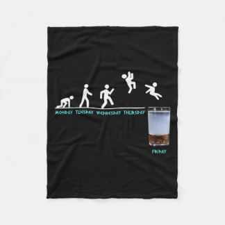 Beer Week Monday Tuesday Wednesday Thursday Friday Fleece Blanket