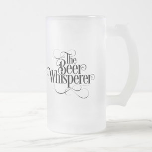Beer Whisperer Frosted Glass Beer Mug