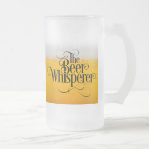 Beer Whisperer Frosted Glass Beer Mug