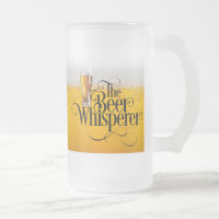 Beer Whisperer Frosted Glass Beer Mug