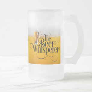 Beer Whisperer Frosted Glass Beer Mug