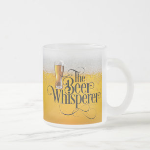 Beer Whisperer Frosted Glass Coffee Mug