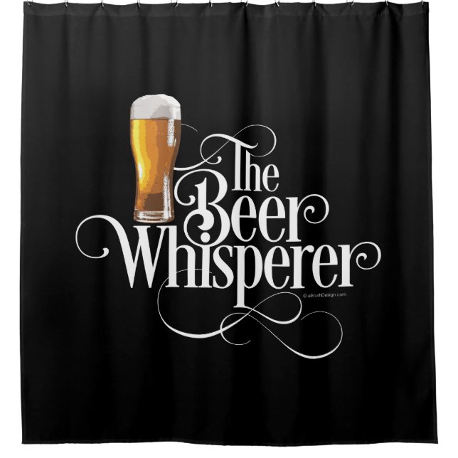 Beer Whisperer (gold) Shower Curtain (Front)