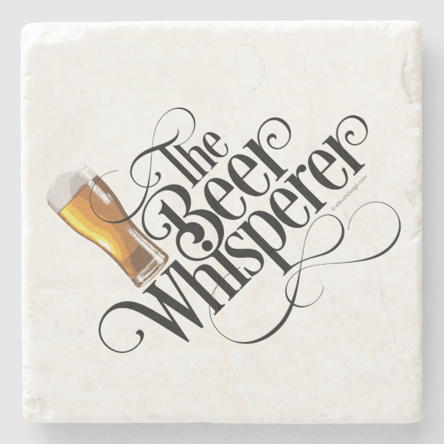 Beer Whisperer Stone Coaster (Front)