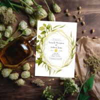 Beer Willow Greenery Gold Geometric Couples Shower
