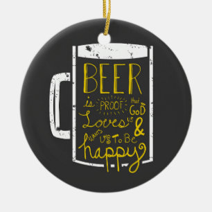 Beer Wisdom Ceramic Tree Decoration