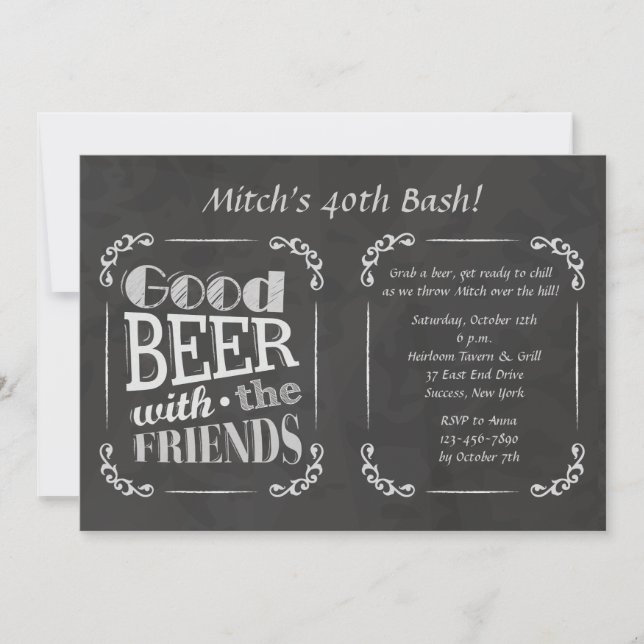 Beer With Friends Invitation (Front)