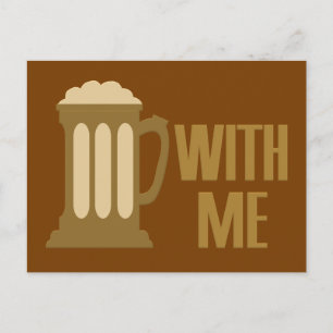 Beer With Me custom postcard