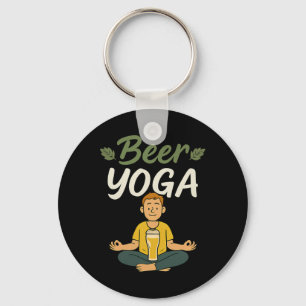 Beer Yoga Party Crew Graphic For Yoga And Beer Lov Key Ring