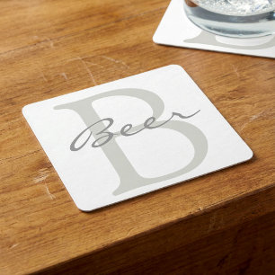 Beer, your own text, coaster