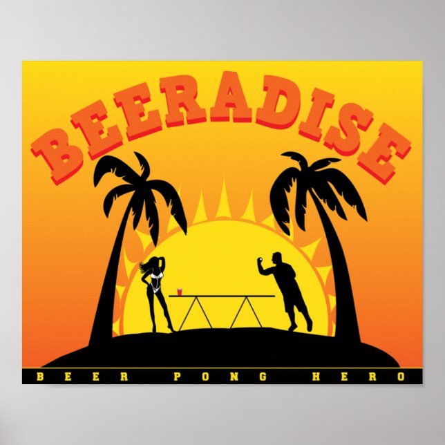 Beeradicise Beer Pong Poster (Front)