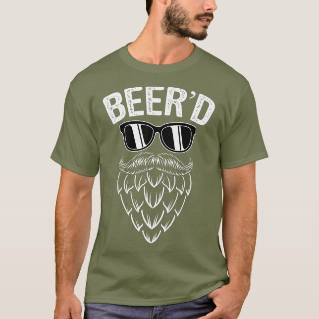 Beerd Hop Beard Funny Craft Beer Lover Drinking T-Shirt (Front)
