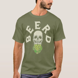 Beerd Hop Skull Beard for Bearded Craft Beer T-Shirt