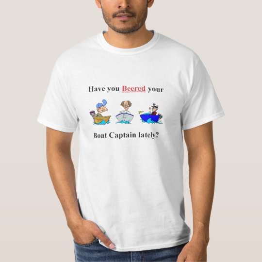 Beered boat captain New red Black T-Shirt