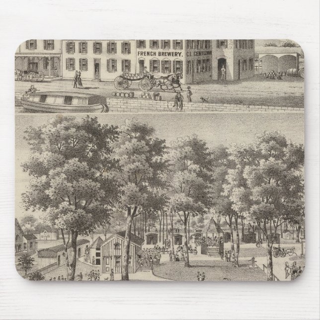 Beergarden and brewery of CL Centlivre Mouse Mat (Front)