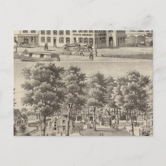 Beergarden and brewery of CL Centlivre Postcard (Front)