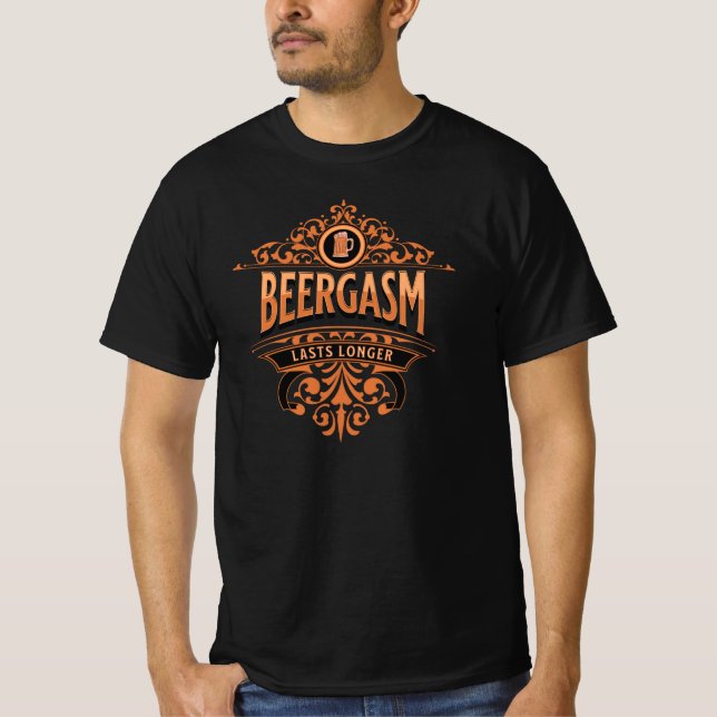 Beergasm Funny Cool Quote Beer T-Shirt (Front)