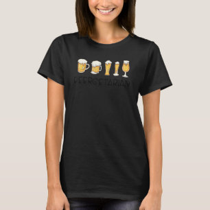 Beergetarian Tankard Pint Glass Beer Humour T-Shirt