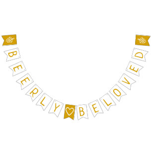 Beerly Beloved Co-Ed Wedding Bridal Shower Bunting