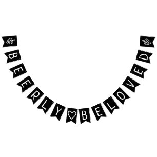 Beerly Beloved Co-Ed Wedding Bridal Shower Bunting
