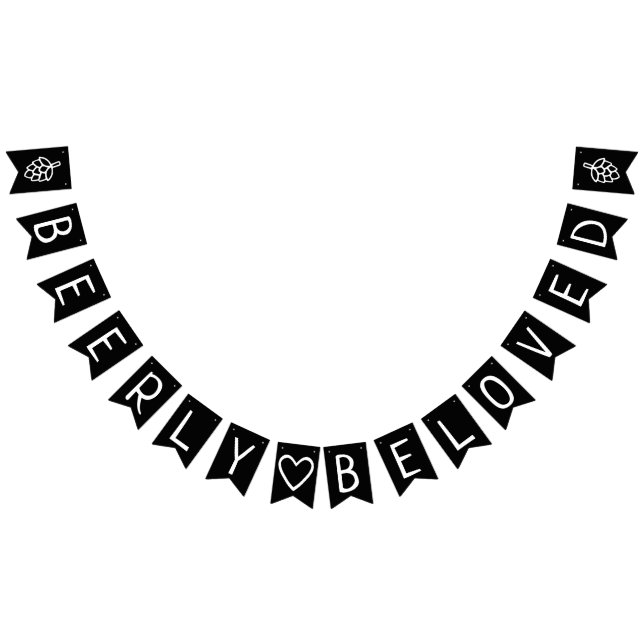 Beerly Beloved Co-Ed Wedding Bridal Shower Bunting (All)