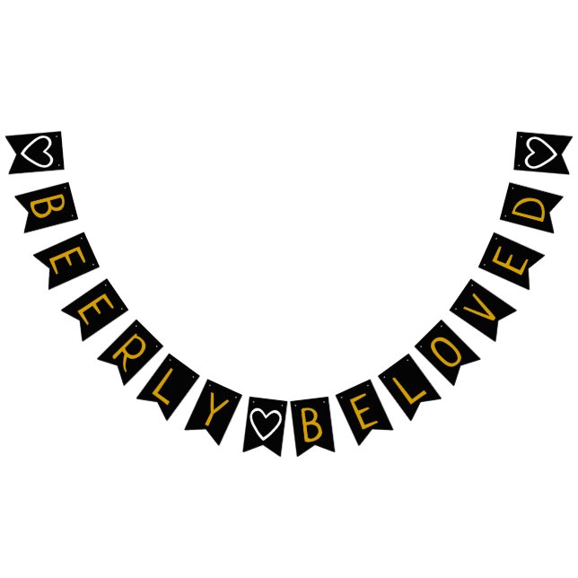 Beerly Beloved Co-Ed Wedding Bridal Shower Bunting (All)