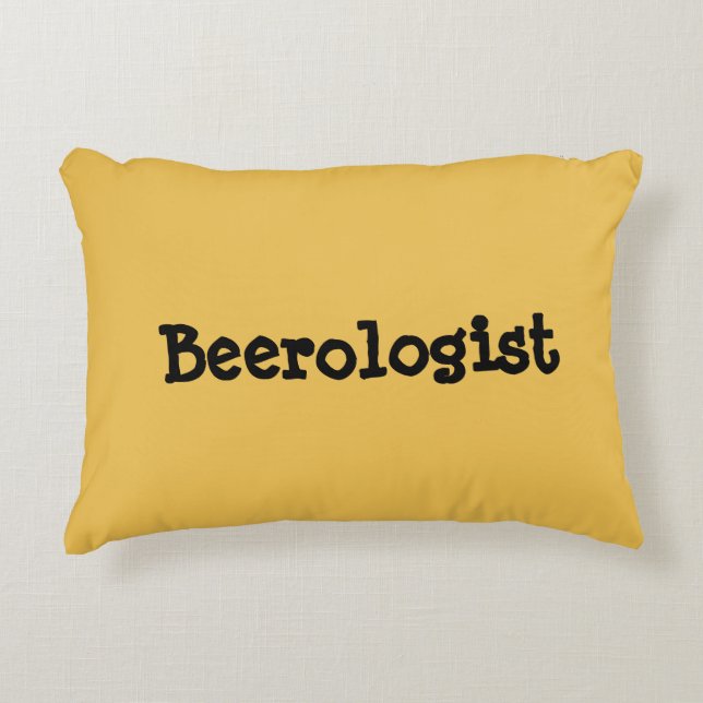Beerologist Quote Accent Pillow (Front)