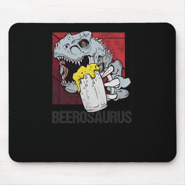 Beerosaurus Bierosaurier Bier Alcohol - Beer Mouse Mat (Front)
