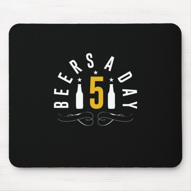 Beers A Day Mouse Mat (Front)