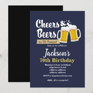 Beers birthday invitation, cheers to any years! invitation