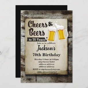 Beers birthday invitation, cheers to any years! invitation