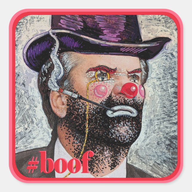 Beers of a Clown: Lord Boof Square Sticker (Front)