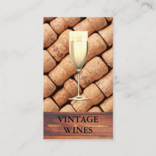 Beers Rustic Wood   Champagne   Winery Business Card