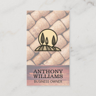 Beers Rustic Wood   Vineyard   Winery Business Card