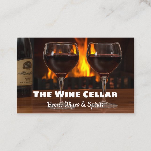 Beers Wines & Spirits Business Card. Business Card (Front)