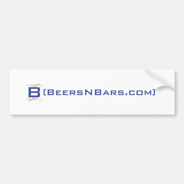 BeersNBars.com Bumper sticker (Front)