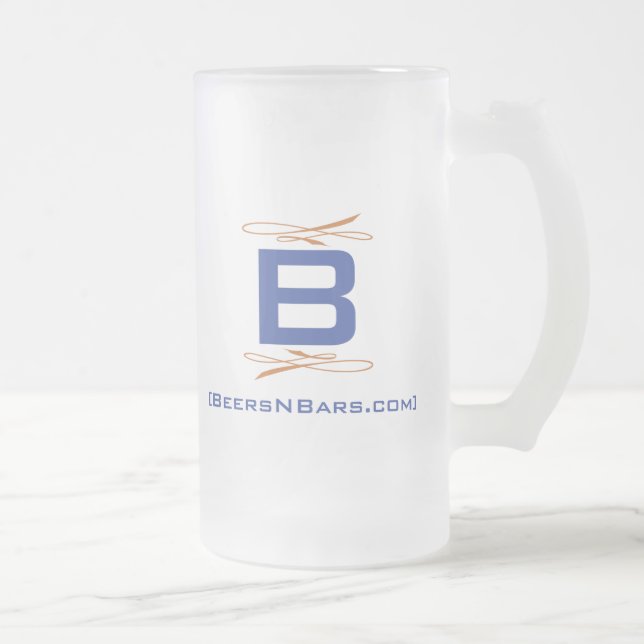 BeersNBars custom fosted mug (Right)