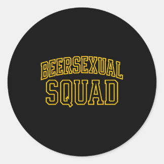 Beerual Squad Matching Group Bachelor Party Design Classic Round Sticker