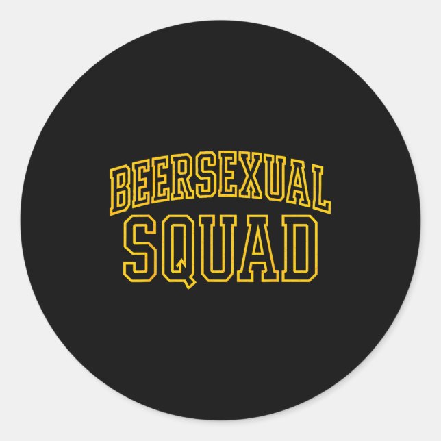 Beerual Squad Matching Group Bachelor Party Design Classic Round Sticker (Front)