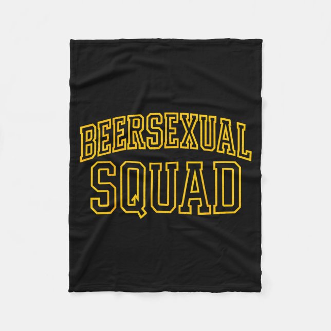 Beerual Squad Matching Group Bachelor Party Design Fleece Blanket (Front)