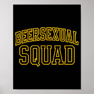Beerual Squad Matching Group Bachelor Party Design Poster