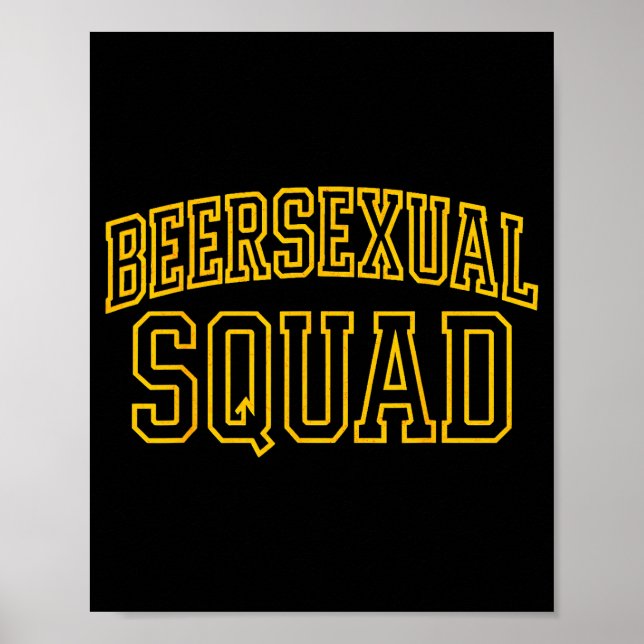 Beerual Squad Matching Group Bachelor Party Design Poster (Front)