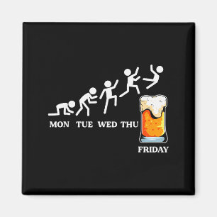 Beervolution Beer Evolution Week Friday Funny Magnet