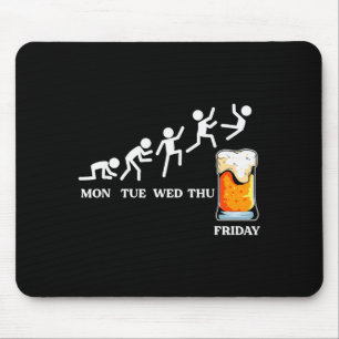 Beervolution Beer Evolution Week Friday Funny  Mouse Mat