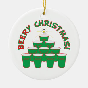 BEERy Christmas! Ceramic Tree Decoration