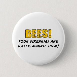 Bees 6 Cm Round Badge